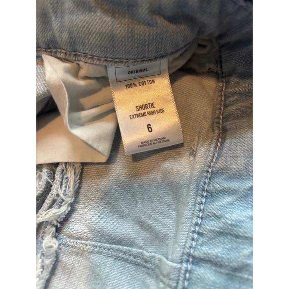 Express Extreme High Rise Denim Shorts SZ 6 - Picture 4 of 6